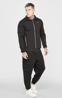 SikSilk Black Sports Zip-Thru -Style Zone Shop SS 23263 4
