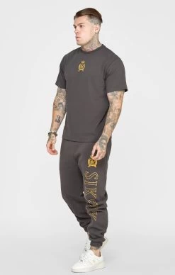 SikSilk Black Foil T-Shirt -Style Zone Shop SS 23288 3