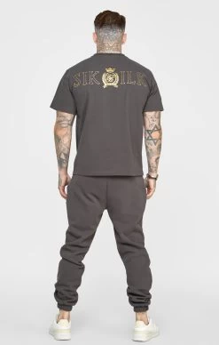 SikSilk Black Foil T-Shirt -Style Zone Shop SS 23288 5