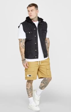 SikSilk Black Hooded Gilet -Style Zone Shop SS 23329 4C