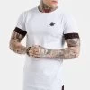 SikSilk Tape Tee - White, Black & Red -Style Zone Shop SS 23389 1