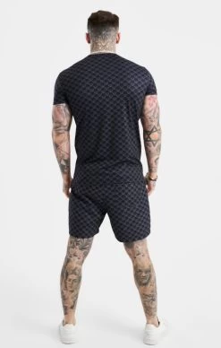 SikSilk Monogram Swim Short - Black -Style Zone Shop SS 23394 5