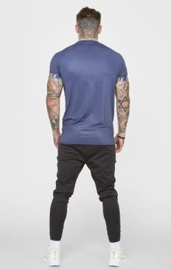 SikSilk Navy Sports T-Shirt -Style Zone Shop SS 23491 5