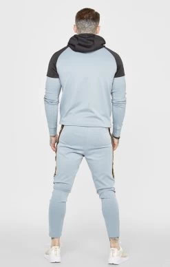 SikSilk Grey Sports Panelled Overhead Hoodie -Style Zone Shop SS 23495 5