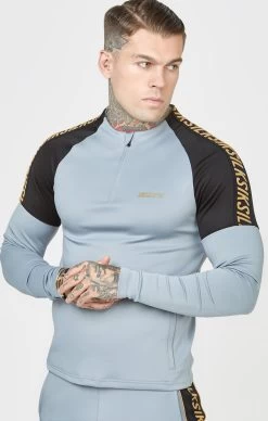 SikSilk Grey Sports Quarter Zip Training Jacket