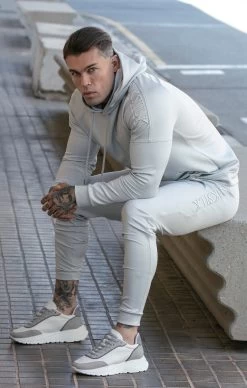 SikSilk Grey Panel Hoodie