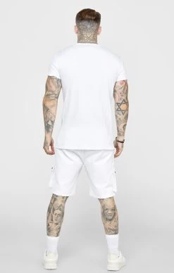 SikSilk White Rib Knit T-Shirt -Style Zone Shop SS 23685 5C