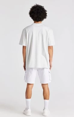 SikSilk Snow Marl Oversized Chain T-Shirt -Style Zone Shop SS 23694 5