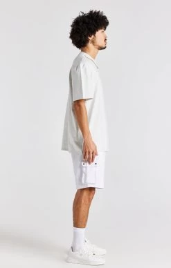 SikSilk Snow Marl Oversized Chain T-Shirt -Style Zone Shop SS 23694 6