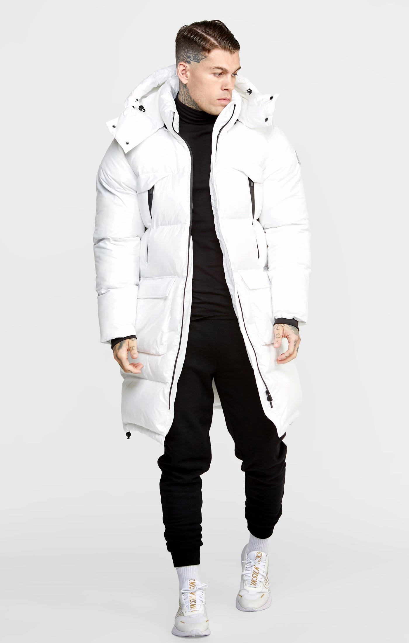 SikSilk White Managers Coat 5 SikSilk White Managers Coat - Image 3