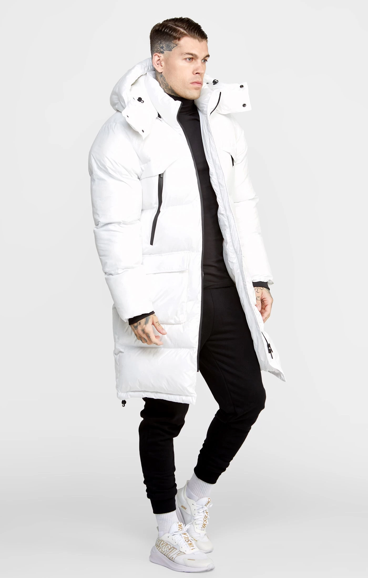 SikSilk White Managers Coat 6 SikSilk White Managers Coat - Image 4