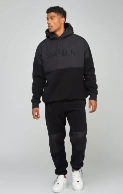 SikSilk Black Polar Fleece Cut & Sew Overhead Hoodie -Style Zone Shop SS 23724 3