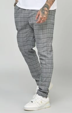 SikSilk Grey Tapered Fit Smart Woven Joggers