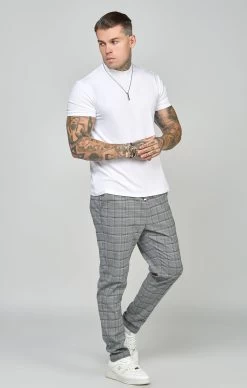 SikSilk Grey Tapered Fit Smart Woven Joggers -Style Zone Shop SS 23739 3