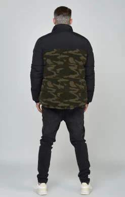 SikSilk Black Sherpa Bubble Jacket -Style Zone Shop SS 23742 5