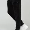 SikSilk Black Corduroy Cargo Joggers -Style Zone Shop SS 23757 1