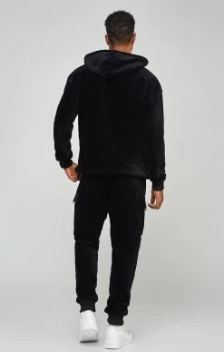 SikSilk Black Corduroy Cargo Joggers -Style Zone Shop SS 23757 5
