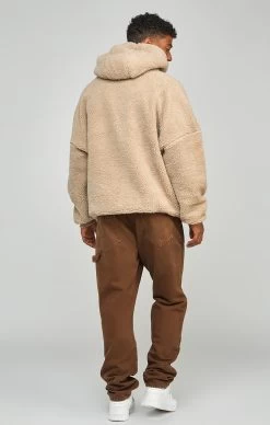 SikSilk Brown Straight Fit Carpenter Denim -Style Zone Shop SS 23765 5