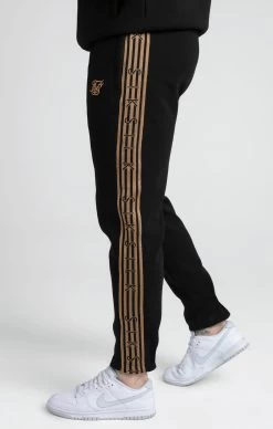 SikSilk Black, Gold Knitted Tape Track Pant -Style Zone Shop SS 23770 3 31277bb6 d7e3 4e83 b0da 7487466416e1