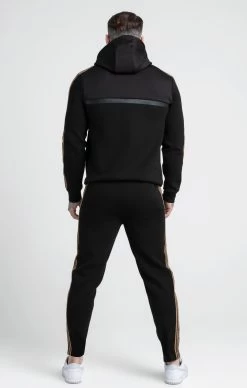 SikSilk Black, Gold Knitted Tape Track Pant -Style Zone Shop SS 23770 5 4dcdb78a f7a7 45fa 8981 b477e8d257ea