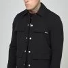SikSilk Black Utility Overshirt -Style Zone Shop SS 23809 1