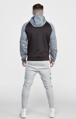 SikSilk Grey Taped Zip Thru Track Top -Style Zone Shop SS 23840 5
