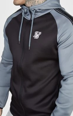SikSilk Grey Taped Zip Thru Track Top -Style Zone Shop SS 23840 8