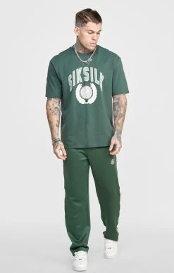 SikSilk Green Smart Straight Leg Track Pant -Style Zone Shop SS 24067 3