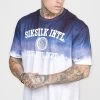 SikSilk Navy Graphic Fade T-Shirt -Style Zone Shop SS 24076 1