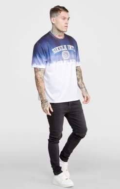 SikSilk Navy Graphic Fade T-Shirt -Style Zone Shop SS 24076 4