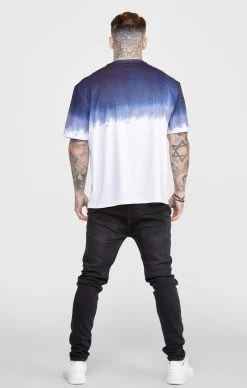 SikSilk Navy Graphic Fade T-Shirt -Style Zone Shop SS 24076 5