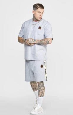 SikSilk Grey Short W Gothic Side Taping -Style Zone Shop SS 24398 3