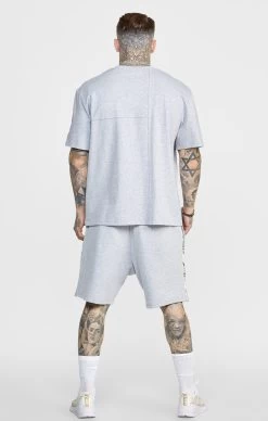 SikSilk Grey Short W Gothic Side Taping -Style Zone Shop SS 24398 5