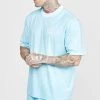 SikSilk Blue Mesh Drop Shoulder Tee -Style Zone Shop SS 24404 1