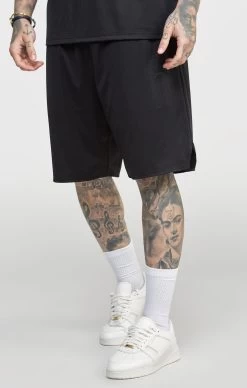 SikSilk Black Mesh Loose Fit Short