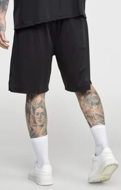 SikSilk Black Mesh Loose Fit Short -Style Zone Shop SS 24405 4