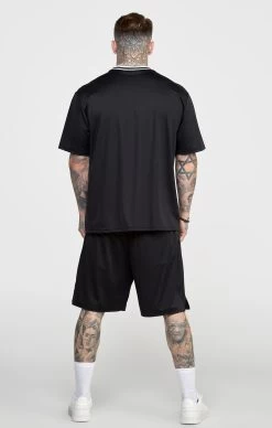 SikSilk Black Mesh Loose Fit Short -Style Zone Shop SS 24405 5