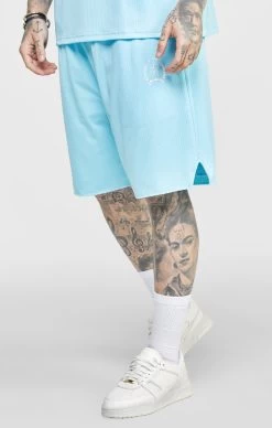 SikSilk Blue Mesh Loose Fit Short
