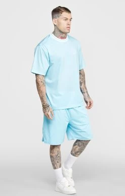 SikSilk Blue Mesh Loose Fit Short -Style Zone Shop SS 24406 3