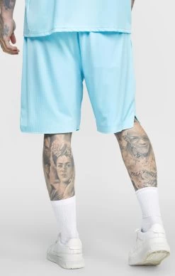 SikSilk Blue Mesh Loose Fit Short -Style Zone Shop SS 24406 4