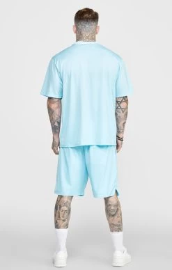 SikSilk Blue Mesh Loose Fit Short -Style Zone Shop SS 24406 5