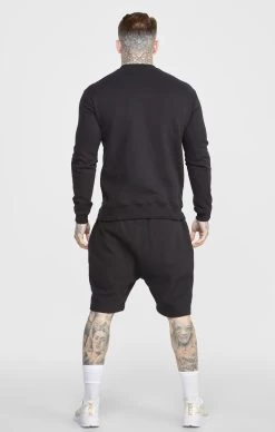 SikSilk Black Script Embroidery Short -Style Zone Shop SS 24458 5
