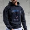 SikSilk Black Graphic Slim Cropped Hoodie -Style Zone Shop SS 24480 1INF