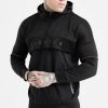 SikSilk Black Panelled Hoodie -Style Zone Shop SS 24652 1