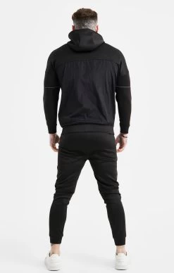 SikSilk Black Panelled Hoodie -Style Zone Shop SS 24652 5