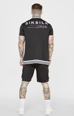 SikSilk Black Casual Cargo Pocket Short -Style Zone Shop SS 24661 5C