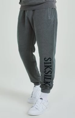 SikSilk Grey Heavyweight Loopback Relaxed Joggers