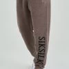 SikSilk Brown Heavyweight Loopback Relaxed Joggers -Style Zone Shop SS 24707 1