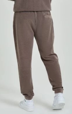 SikSilk Brown Heavyweight Loopback Relaxed Joggers -Style Zone Shop SS 24707 4
