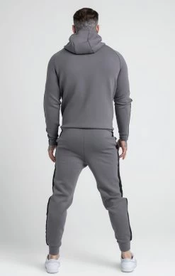 SikSilk Grey Taped Zip Thru Hoodie & Jogger Set -Style Zone Shop SS 24845 5 5b2f8c0d ccd3 459e 8057 84a532e629ea